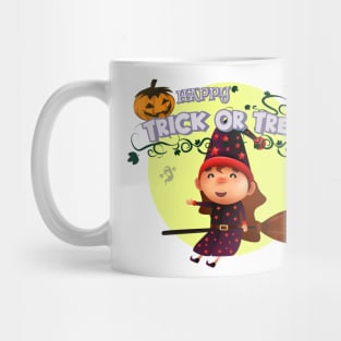 Cute cartoon Happy Halloween.Trick or Treat. Mug